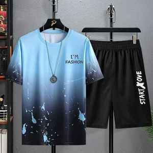 Conjunto de Shorts Casuales para Hombre, Verano 2025, Camiseta de Manga Corta, Conjunto de 2 Piezas, Diseño Ojo de Halcón, Deportivo, Algodón-Poliéster - Product Image 6