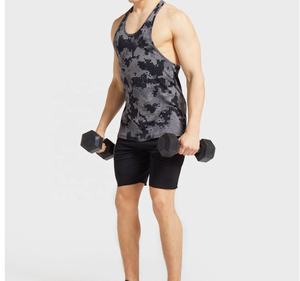 Camiseta sin mangas personalizada para gimnasio, chaleco deportivo de camuflaje, diseño tu propio impreso, OEM - Product Image 4