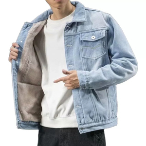 New 2026 Winter Clothing Men's <b>Think</b> Jacket for Autumn and Winter Denim Jacket Men 100% Cotton Made Denim Jacket OEM - Product Image 3
