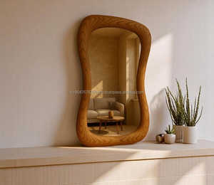 KALATRI Large Art Deco <b>Mirror</b> Eco-Friendly Handmade Modern Abstract Decorative Bathroom Wall Accent - Product Image 1