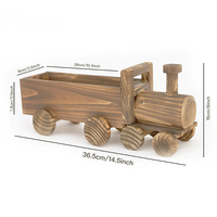 Miho Maison et Jardin, Vente en gros d'usine, Pot de fleurs en bois style train pour la décoration du jardin et de la maison
