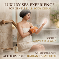 Gants de bain en éponge pour une mousse abondante, exfoliant durable pour une peau lisse, prêts à être expédiés