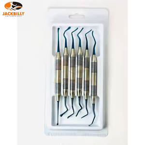 6 pièces en acier inoxydable Composite remplissage Kit dentaire Curettes détartreurs amalgame Instruments de remplissage certifié CE - Product Image 5