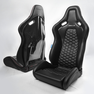 Ace FRP Siège de voiture de sport en cuir PU inclinable Siège de course baquet complet de haute qualité réglable à ajustement universel - Product Image 1