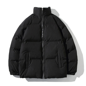 Men's Winter Solid Thick <b>Cardigan</b> Jacket <b>with</b> Stand Collar Long Sleeve Zipper <b>Pockets</b> Fashionable Casual Hooded Full Zipper Coat - Product Image 6