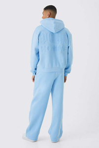 Conjunto Deportivo de Pantalones y Sudadera con Capucha de Estilo Personalizado, Pantalones Cargo de Secado Rápido, Chándal Holgado y Cuadrado para Hombre, Chándal con Estampado en Relieve - Product Image 5