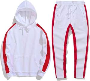 Nouveau design personnalisé hommes et unisexe 100% polyester survêtement motif solide deux pièces ensemble en gros jogging survêtements - Product Image 2