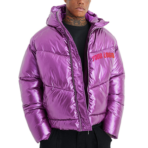 Vestes à bulles de haute qualité fabriquées au Pakistan, design personnalisé, toile brillante, imperméable, réversible, à capuche, vêtements d'hiver, taille XL - Product Image 2