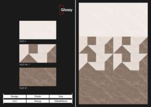 กระเบื้องเซรามิกติดผนังขนาด 300x600 มม. สำหรับห้องน้ำและห้องครัว ผิวมันเงา/ด้าน ลายแกะสลักน้ำตาล สำหรับตกแต่งผนังภายในอย่างหรูหรา - Product Image 2