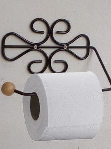 Porte-papier hygiénique en fer de style ferme rustique avec un design fait à la main parfait pour la décoration et l'organisation de la salle de bain - Product Image 3