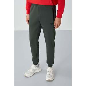 Pantalon de survêtement kaki pour homme Cesar, taille élastique, avec poches, style décontracté en tissu brossé - 84929 - Product Image 3