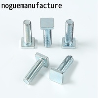 Vis à tête carrée en acier au carbone galvanisé avec plaque de zinc, vis en T pour panneaux photovoltaïques, fixations pour supports solaires, vente en gros, direct usine