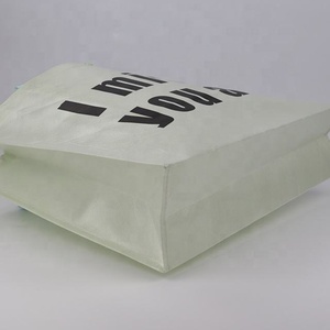 Bolsa de Compras Reutilizable de Tela No Tejida con Diseño de Letras, para Exposiciones y Vino - Product Image 1