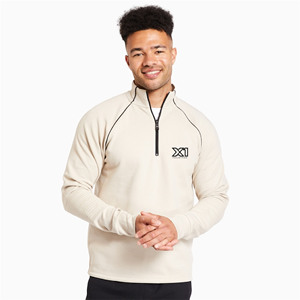 Sudadera de invierno con media cremallera Logotipo personalizado bordado para hombre 100% algodón Ecológico Nueva moda Más vendidos - Product Image 1