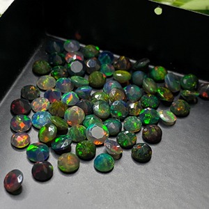 Tự nhiên màu đen <span class=keywords><strong>Opal</strong></span> mặt vòng Loose đá quý hiệu chuẩn kích thước - Product Image 2