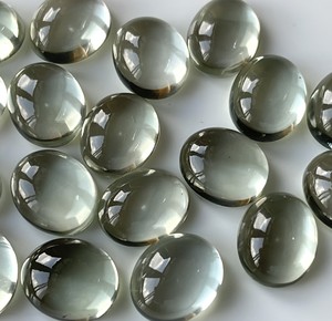 Améthyste verte naturelle ovale 6x8mm Cabochon dos plat-améthyste verte en vrac de qualité supérieure - Product Image 1