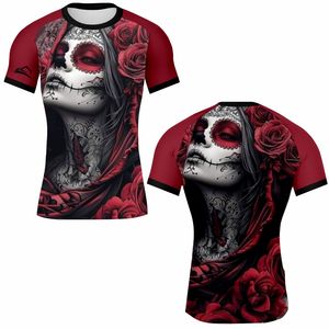 Logotipo personalizado BJJ Rashguard para MMA Jiu-Jitsu Gi Alta visibilidad Judo Rash Guard Rey de la maldita camisa de compresión - Product Image 3