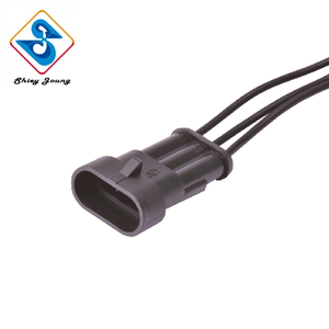 Conector de arnés de cableado de coleta macho LED a prueba de intemperie de 3 pines - Product Image 2