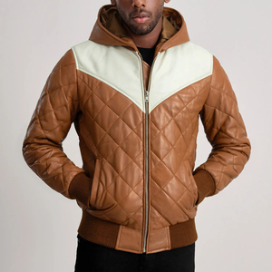 Chaqueta de Cuero para Hombre a Precio de Fábrica, Logotipo Personalizado al por Mayor, Chaqueta de Motociclista de Cuero Genuino, Chaqueta de Motocicleta de Cuero Vacuno de Alta Calidad - Product Image 4