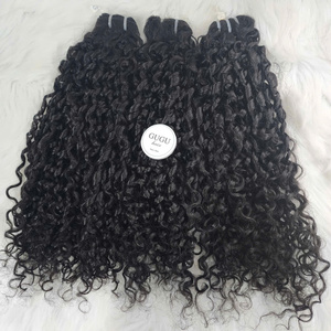 Cheveux vierges vietnamiens bouclés, tissés à la main, double trame, super double trame, cheveux bouclés épais, extrémités épaisses, cheveux de haute qualité - Product Image 1