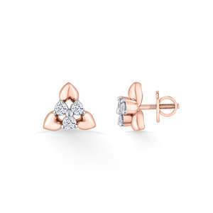 Pour les boucles d'oreilles Trinity Buds Gold Stud Diamond - Product Image 5