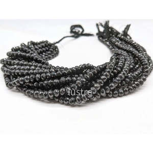 Cuentas Redondas de Espinela Negra AAA+, Facetadas, Piedras Preciosas Naturales, Suministros de Joyería de Lujo - Product Image 1
