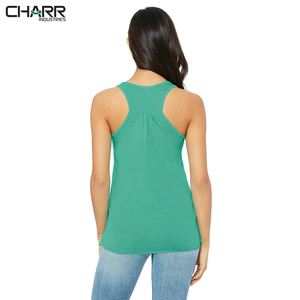 Débardeur de sport 100% coton personnalisé pour femmes sans manches à séchage rapide Maillot de sport pour le yoga et la course à pied longue longueur avec étiquette Logo - Product Image 3