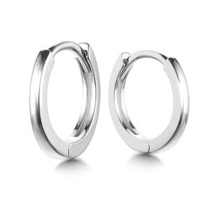 Pendientes de Aro Huggie de Oro de 14K, Clásicos y Modernos, de 12mm, de Latón con Baño de Rodio, con Diamantes y Perlas, Ideales para Fiestas - Product Image 1