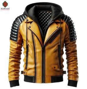 Men's Synthetic Leather Bomber <b>Jacket</b>-<b>Mandarin</b> <b>Collar</b> Motorcycle Coat-OEM Service Fashion Casual Winter <b>Jacket</b> - Product Image 5