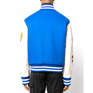 Chaqueta universitaria de béisbol con letras de alta calidad para hombre personalizada 2024, chaqueta de lana de chenilla bordada de cuero, lona rellena de algodón estampada - Product Image 2