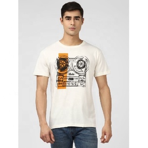 Nouvelles collections beurre doux coton matériel durable col rond manches courtes t-shirts pour hommes options de couleur attrayantes imprimer - Product Image 1