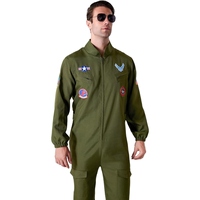 Combinaison de commandant d'aviation américaine unisexe sur mesure en gros, en tissu tissé avec patchs brodés, camouflage, séchage rapide