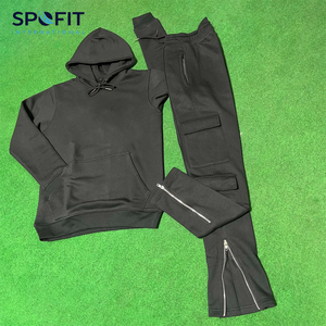 ชุดวอร์มสำหรับผู้ชายชุดวอร์มผ้าคอตตอนผ้าฟลีซ100% โลโก้ได้ตามต้องการชุดวอร์ม450 - Product Image 1