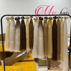 PRIX USINE I TIP KÉRATINE NATURELLE COULEUR DROITE NUANCES SLAVIC RUSSE EXTENSIONS DE CHEVEUX HUMAINS MEILLEURE QUALITÉ VENTE CHAUDE - Product Image 2