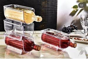 Estante de exhibición de vino de acrílico moderno y sofisticado elegante para escaparate en bares caseros, restaurantes y eventos - Product Image 2