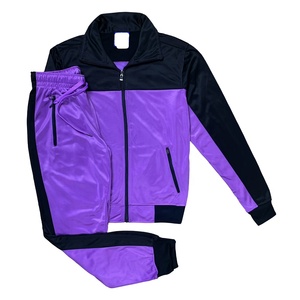 RTS Seller Ensemble de pantalons de jogging à capuche zippés à motif contrasté pour femmes Vêtements de sport légers Survêtement athlétique - Product Image 1