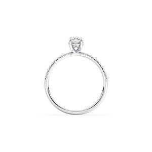 REYES Exquisite 1.17Ct taille coussin HPHT CVD Lab Grown Diamond Side Stone Bague de fiançailles en or massif 14K plaqué rhodium Bijoux - Product Image 5