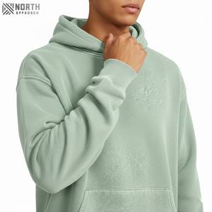 Streetwear personnalisé brodé soleil délavé lourd 100% coton épais surdimensionné en détresse Vintage hommes lavage à l'acide sweats à capuche pour homme - Product Image 4