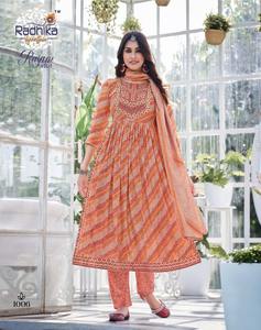 ชุดราตรีสำหรับสุภาพสตรี,เสื้อคลุมคู่กางเกง Kurti สำหรับใส่ในงานเทศกาล - Product Image 6