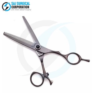 Ensemble de ciseaux amincissants élégants outils de texturation de cheveux assortis conceptions de poignée coordonnées en acier inoxydable - Product Image 4