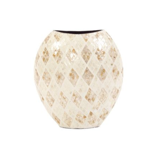 Venta al por mayor de lujo moderno jarrón de mesa de nácar hecho a mano para artículos de decoración del hogar la mejor opción para sala de estar de Vietnam - Product Image 3