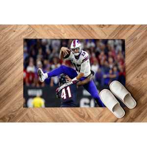 Tapis Buffalo Bills, Tapis Motivationnel, Tapis pour Chambre de Garçon, Tapis Sportif, Josh Allen, Tapis Doux Non Tissé - Product Image 1