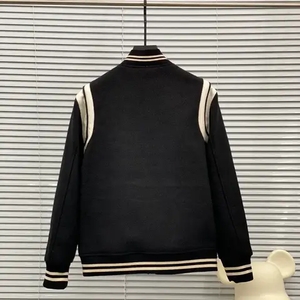 Veste bombardier de baseball unisexe pour hommes et femmes, manteau épais et chaud avec broderie patchwork, style urbain, printemps, nouveauté - Product Image 4