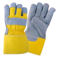 Gants à main en cuir de style OEM Gants de mécanicien en cuir de peau de vache soudant des gants résistants aux coupures