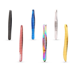 Pinzas de pestañas profesionales de acero inoxidable con diseño OEM, Accesorios de belleza con punta puntiaguda, herramientas para pestañas postizas al por mayor - Product Image 4