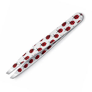 Pinzas para Cejas de Acero Inoxidable con Diseño de Mariquita, Punta Inclinada, Herramienta de Belleza para Depilación de Cejas con Precisión - Product Image 1