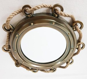 Décoration murale nautique nautique en laiton hublot fenêtre mur verre Maritime décor à la maison cadeau décoration murale article cadeau - Product Image 2