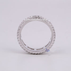 Femmes 14kt or blanc laboratoire cultivé diamant bande bijoux VVS clarté canal ensemble Hip Hop Collection mariage tout en gros - Product Image 4