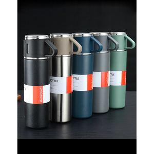 Thermos sous vide en acier inoxydable Myrva 500 ml avec tasses, double paroi isolée, rétention thermique de 12 à 24 heures, design minimaliste pour - Product Image 3