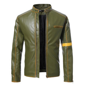 Chaqueta de cuero transpirable para hombre con diseño personalizado al por mayor, chaqueta de cuero para hombre con diseño de logotipo profesional más vendida - Product Image 1